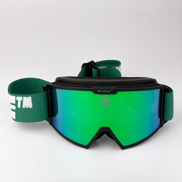 Off-White Ski Goggles – Black/Green Frame with Green Mirror Lens | Model OERI055 - Picture 6 of 11